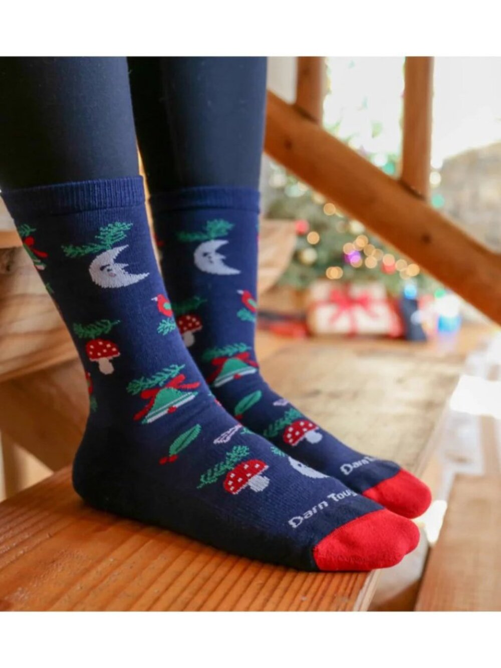Darn Tough Tinsel Town Crew Light Cushion Socks Women's Large Eclipse Color NWT - Picture 4 of 6